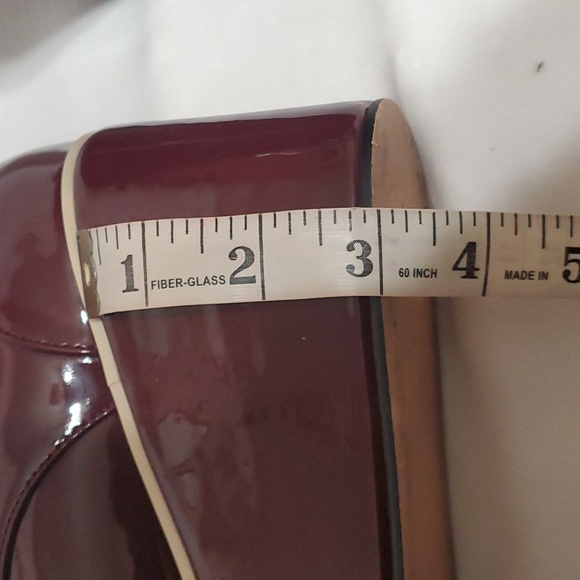 DESIGN LAB by Lord & Taylor poited toe wedge Shoes 7 Red Maroon - Picture 6 of 8